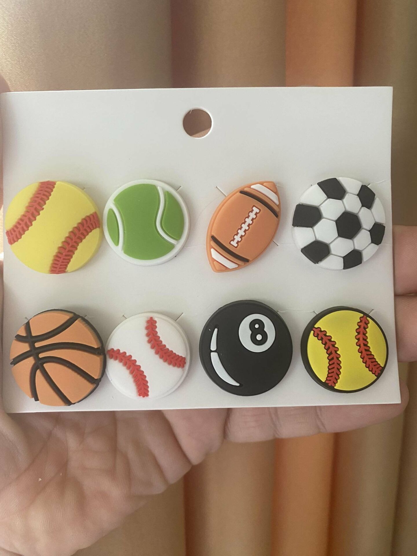 Spor Futbol Basketbol Terlik Susu Cross Terlik Jibbitz Terlik Aksesuar 8 Adet