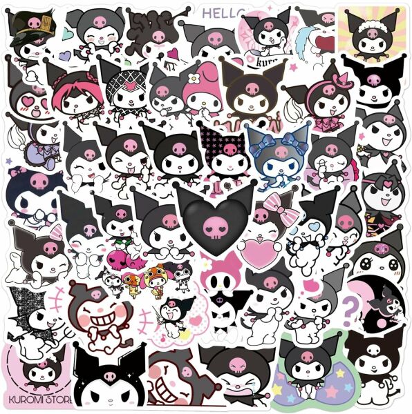 Kuromi Sticker Etiket Seti 25 Adet Karışık Seçim