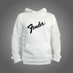 Fender Beyaz Kapüşonlu Sweatshirt Hoddie