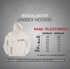 Sol Anahtar Kalp Kapüşonlu Sweatshirt Hoodie Siyah