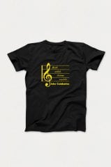 Müzik Seslerle Düşünme Sanatıdır Jules  Siyah Tshirt Unisex