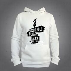 Rock N Roll Kapüşonlu Sweatshirt Hoodie Unisex