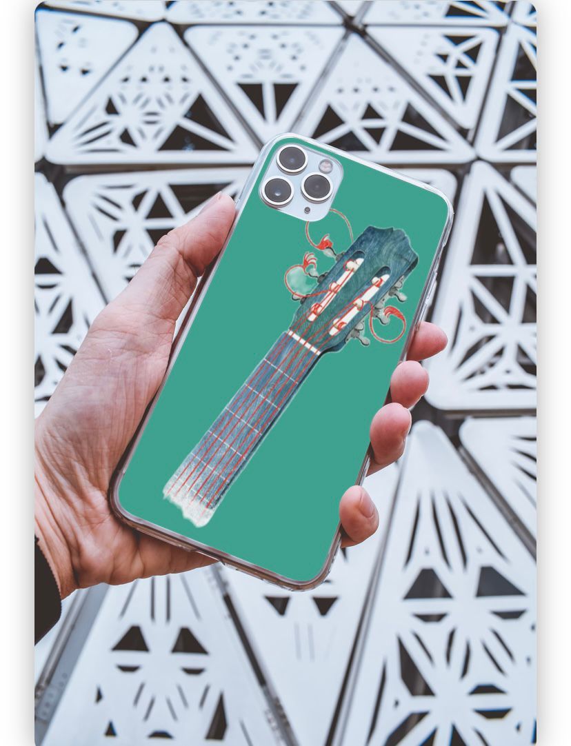 Yeşil Gitar Xiaomi Telefon Kılıfı