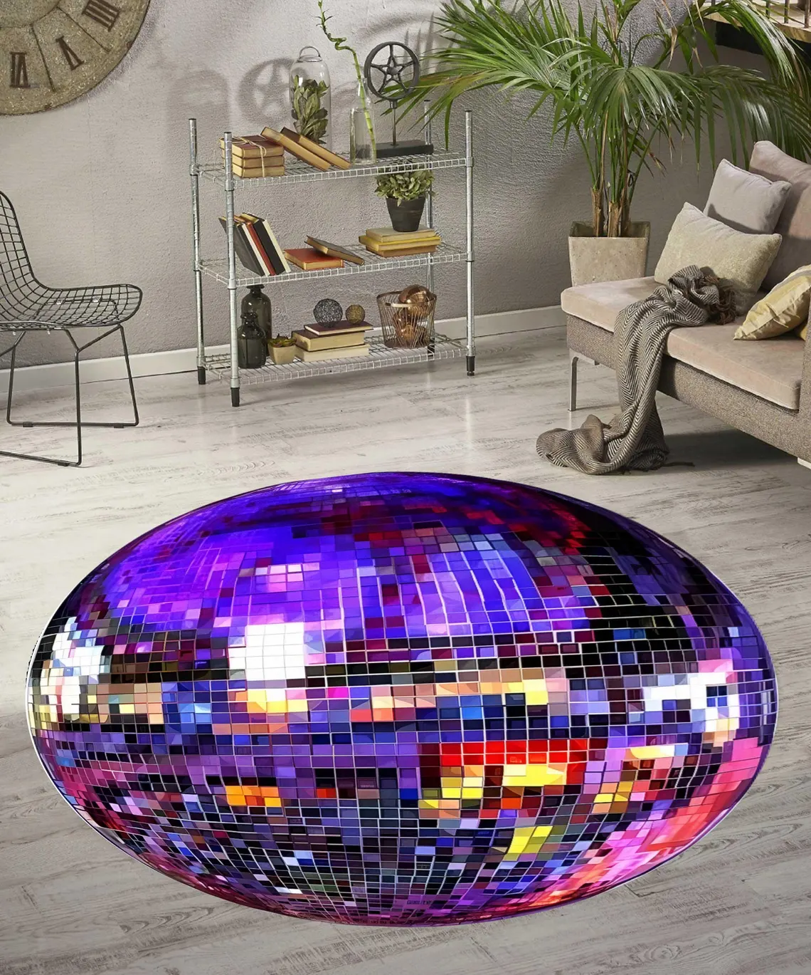 Disco Topu Yuvarlak Halı