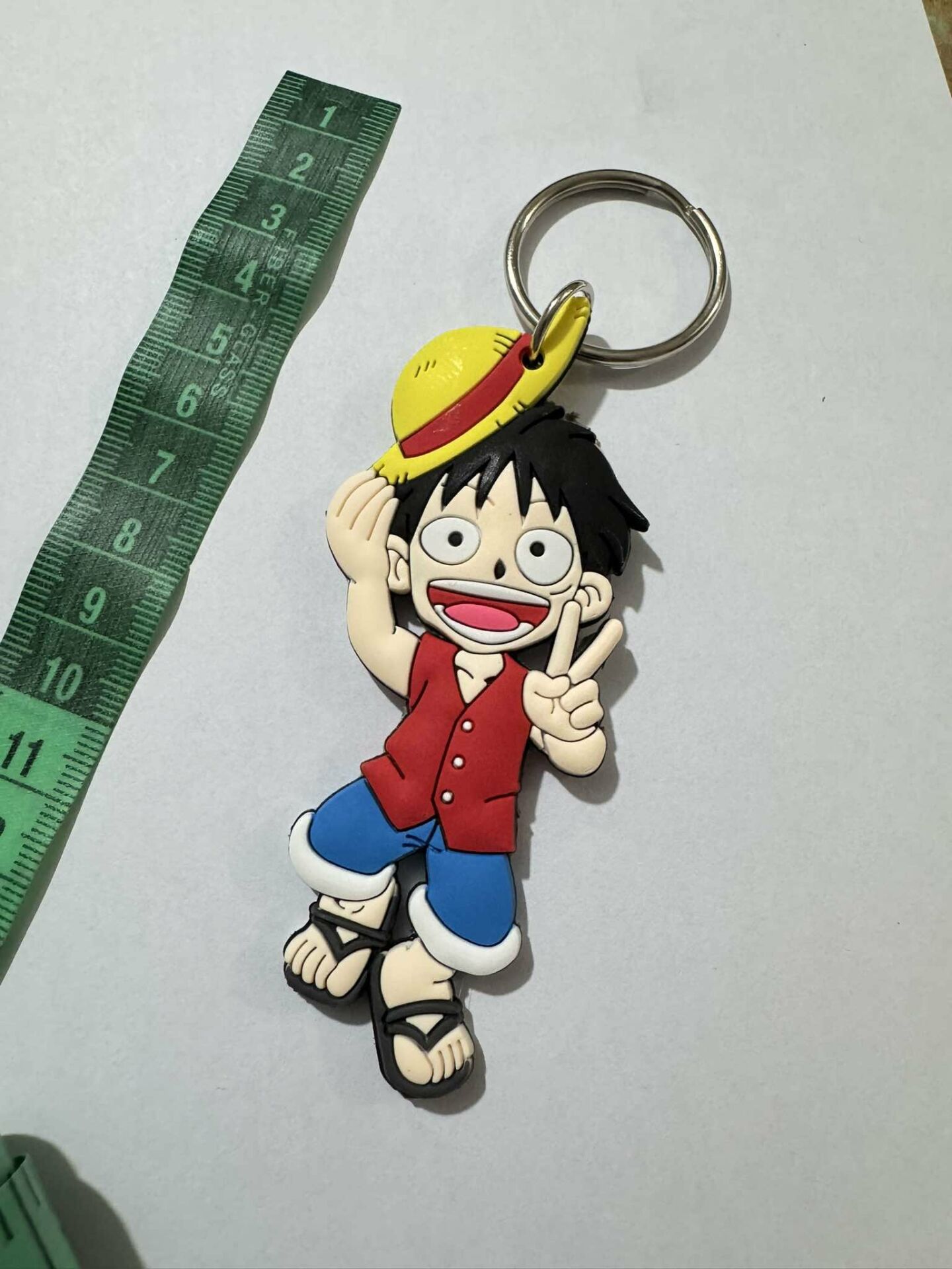 One Piece Monkey Luffy Çift Taraflı Anahtarlık veya Çanta Süsü