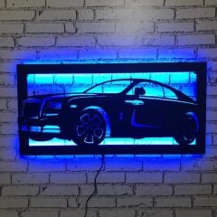 Rolls Royce Dekoratif LED Işıklı Tablo