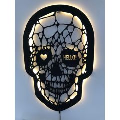 Skulls Dekoratif LED Işıklı Tablo