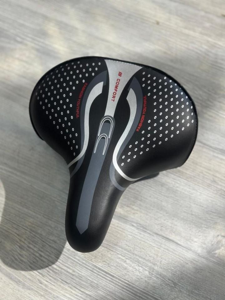 Bisiklet Sele Ultra Geniş E-Bike Uyumlu Yaylı 27 x 24 CM