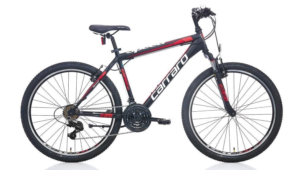 Carraro Speed 260 26 Jant V fren 21 Vites Dağ Bisikleti 2025 SİYAH-KIRMIZI