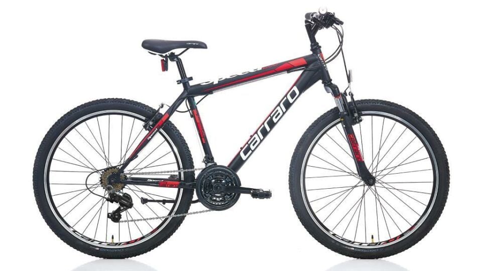 Carraro Speed 260 26 Jant V fren 21 Vites Dağ Bisikleti 2025 SİYAH-KIRMIZI