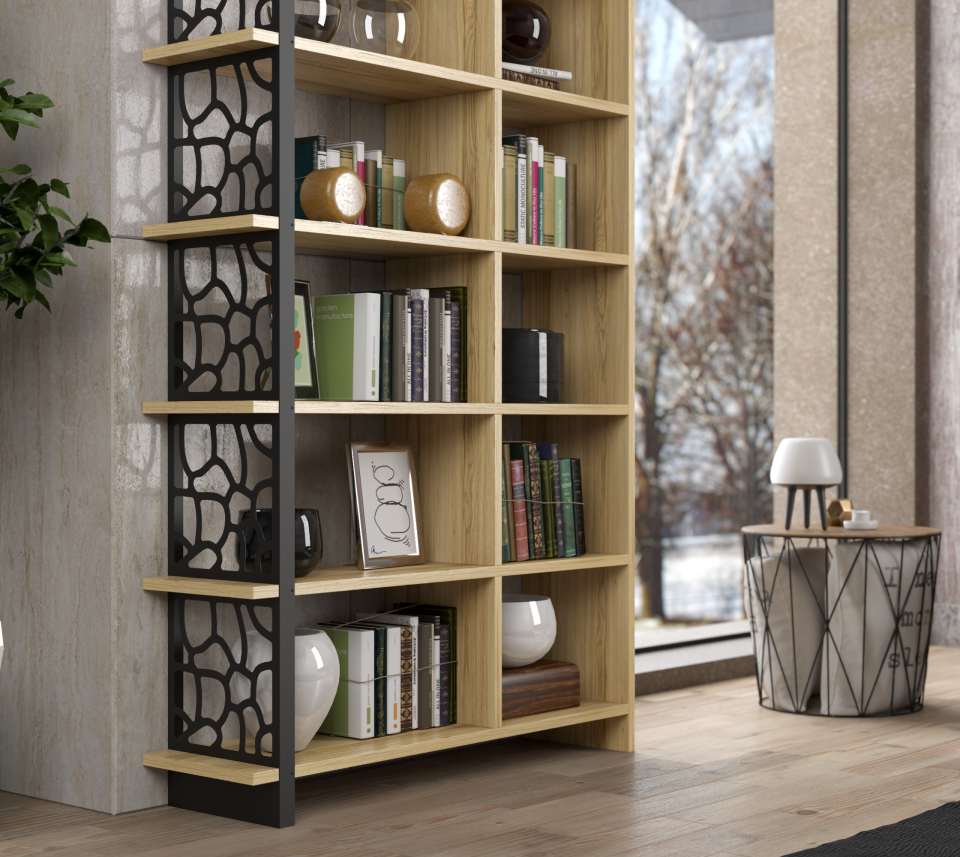 WOODEN KİTAPLIK