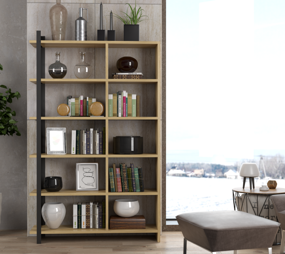 WOODEN KİTAPLIK