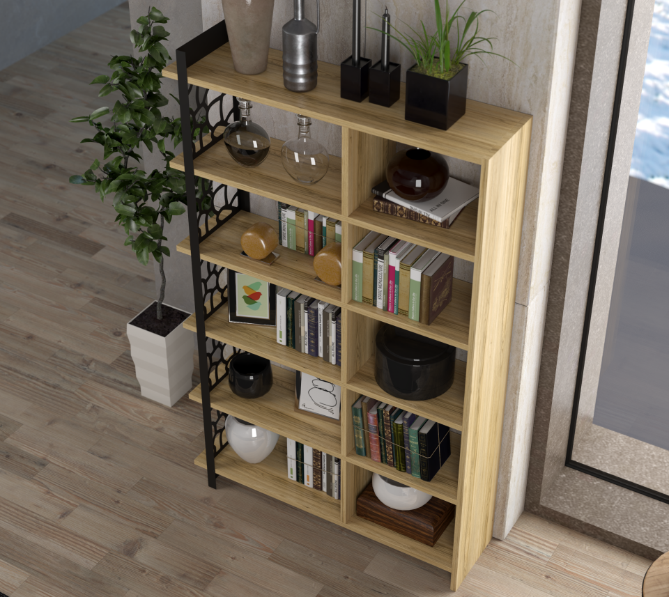 WOODEN KİTAPLIK