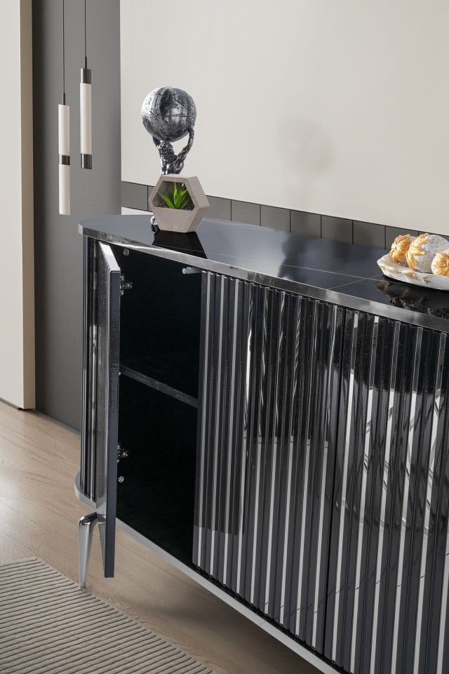 NEHİR YEMEK ODASI BLACK GOLD
