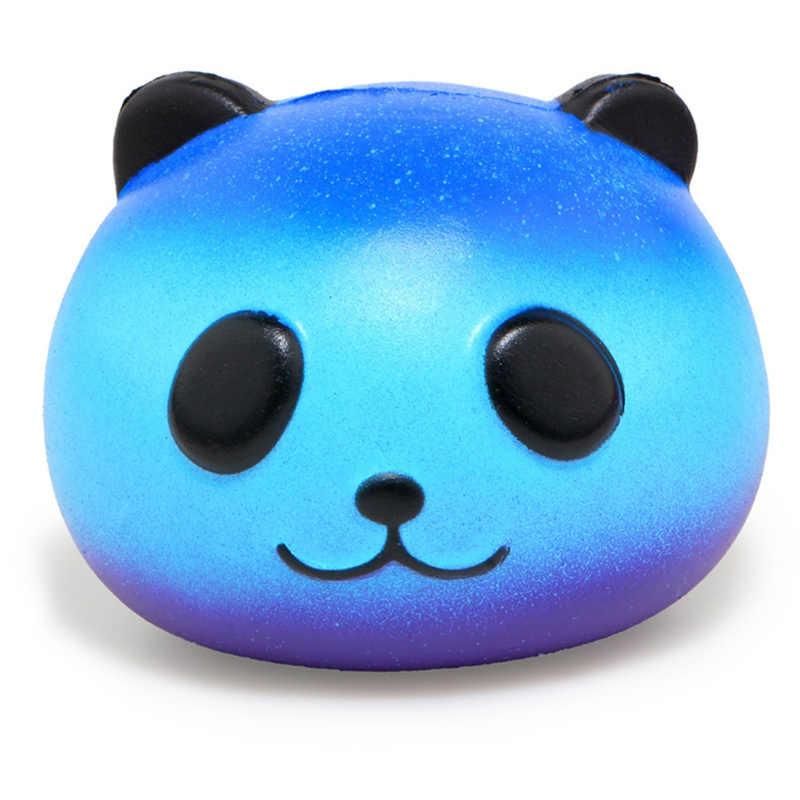 Sevimli Yavaş Yükselen Squishy Galaxy Panda Kafa Rahatlatıcı Oyuncak Çanta Süsü Anahtarlık