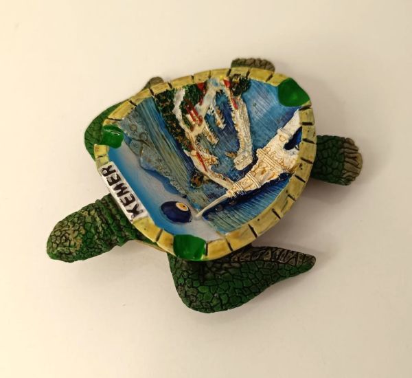 Küllük Kül Tablası Seramik Kaplumbağa Görünümlü Antalya Temalı Ev Ofis Dekor