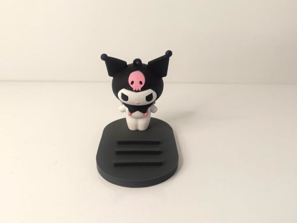 Telefon Tutucu Sanrio Kuromi Silikon Telefon Standı Karakter Figür Oyuncak