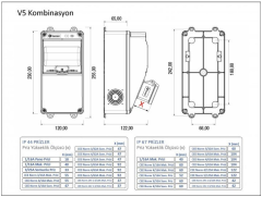 BEMİS KOMBİNASYON 5/32A 380V 1ADET ÖN - 1/16A. 220V 1 ADET YAN