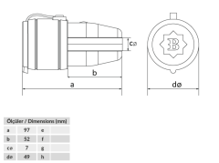 BEMİS UZATMA PRİZ KAUÇUK 1/16A 220V