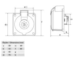 BEMİS MAKİNE PRİZİ 1/16A 220V