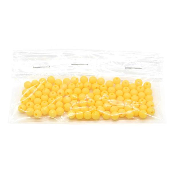 Yuvarlak Plastik Boncuk Sarı 6mm