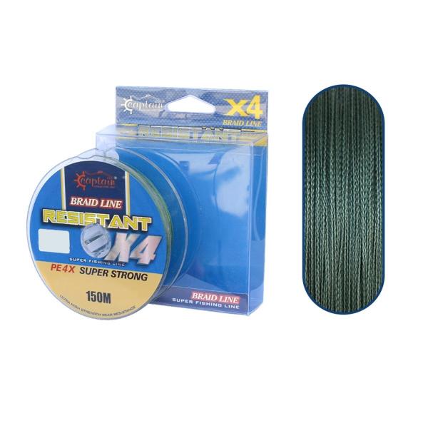 Captain Resistant Braid Line x4 Green İp Olta Misinası 150mt