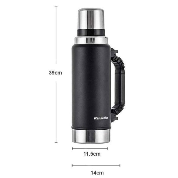 Naturehike Q-9H Paslanmaz Çelik Vakumlu Termos 2200 ML (Siyah)