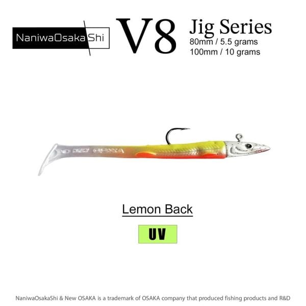 NaniwaOsakaShi V8 Jig Series 100 mm 10 gr Raglou Silikon Yem