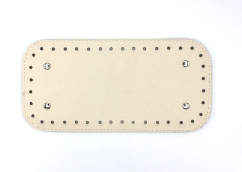 Deri Çanta Tabanı 25 * 12 cm (Krem)