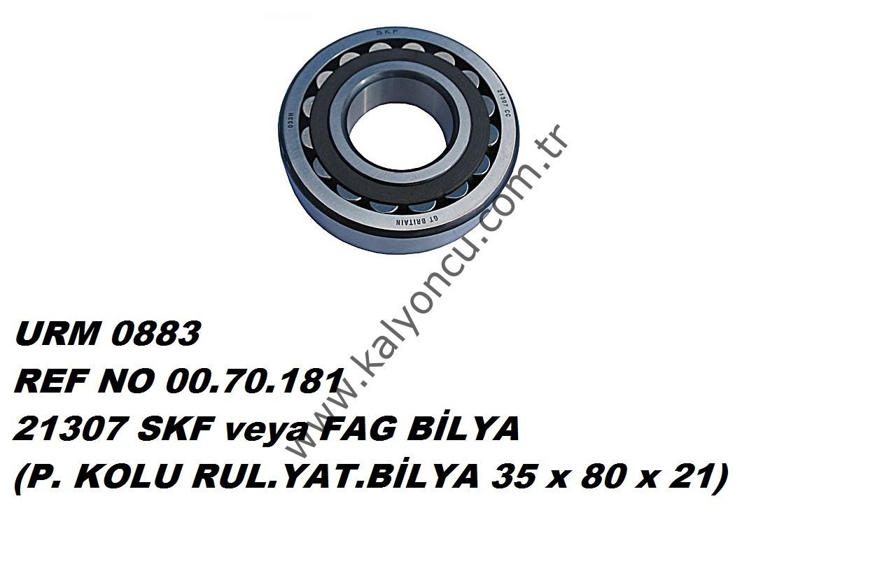 21307 FKS - FAG BİLYA (P. KOLU RUL. YATAK) 35x80x21 Ür.No:0883