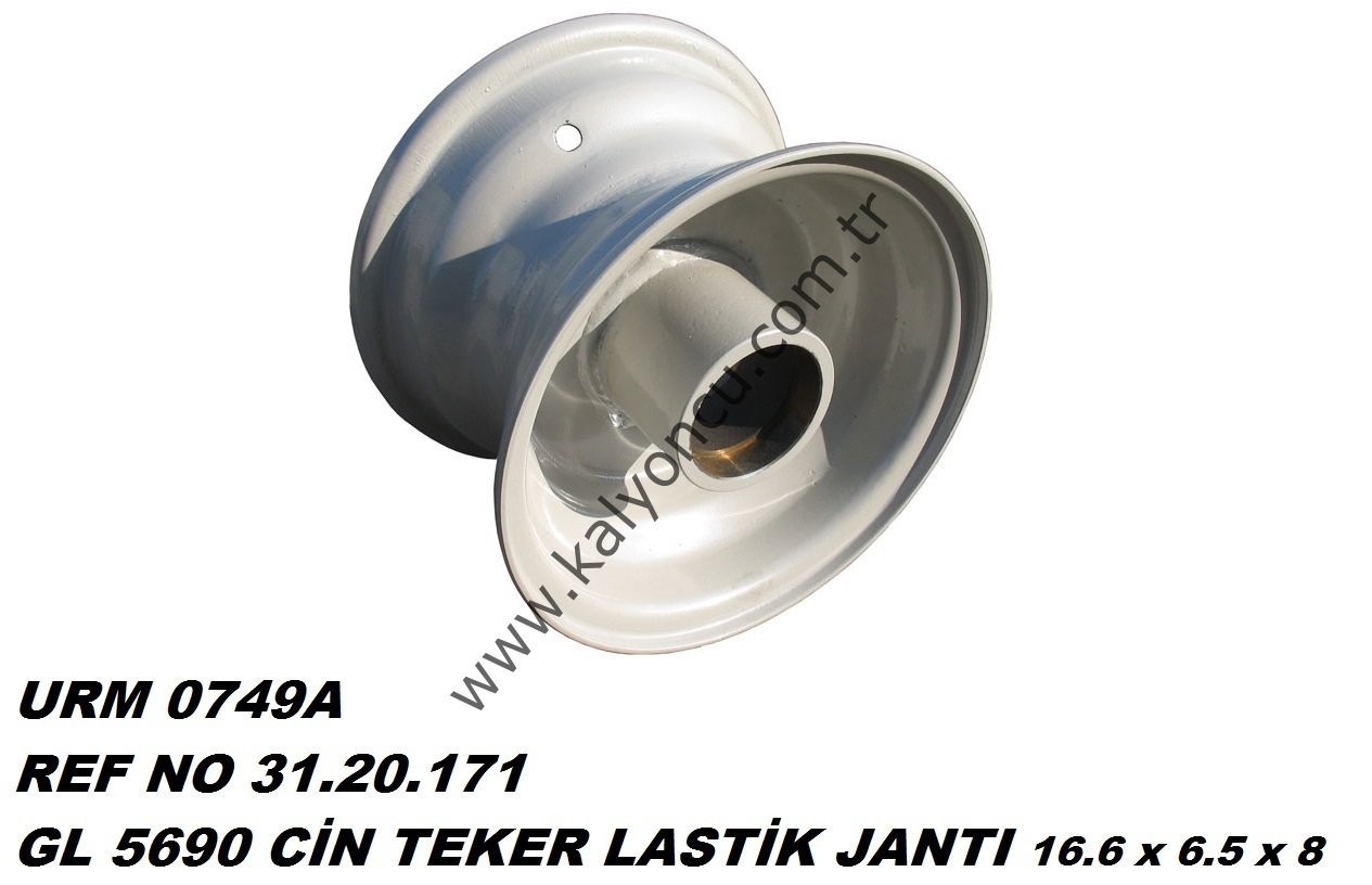 L 5690 Cin Teker Lastik Jantı 16,5 X 6,5 X 8 Ür.No:0749A