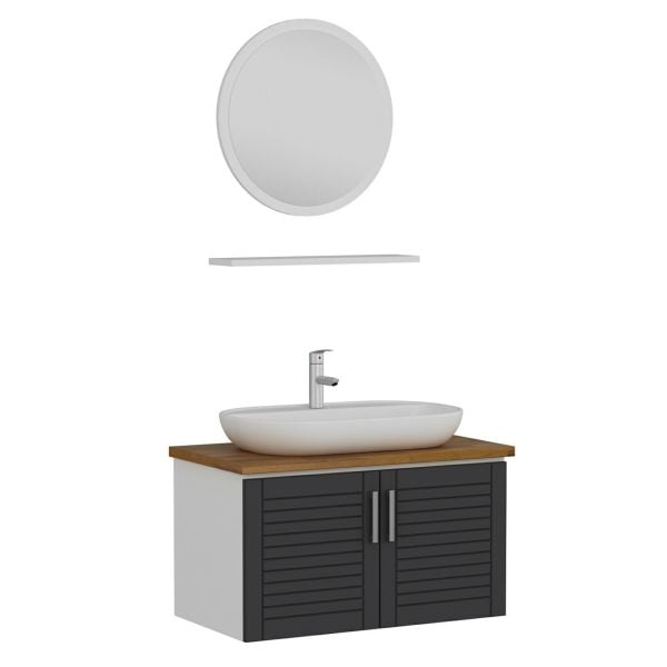 Minar Bathroom Cabinet 100Cm As2K+1Ya1R+Tzg White