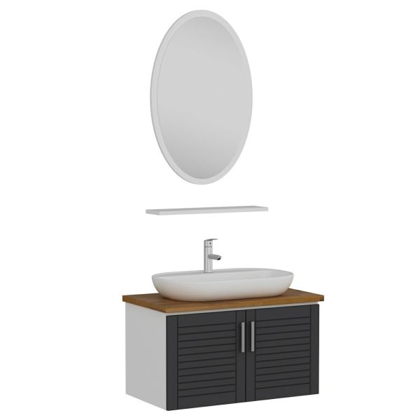 Minar Bathroom Cabinet 100Cm As2K+1Ea1R+Tzg White