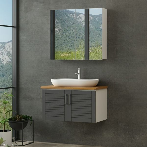 Minar Bathroom Cabinet 100Cm As2K+2K2A+Tzg White