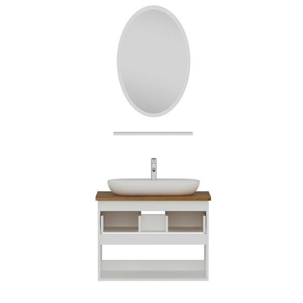 Minar Bathroom Cabinet 100Cm As2K1Ç+1Ea1R+Tzg White