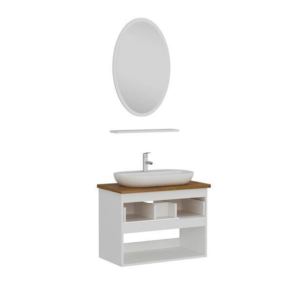 Minar Bathroom Cabinet 100Cm As2K1Ç+1Ea1R+Tzg White