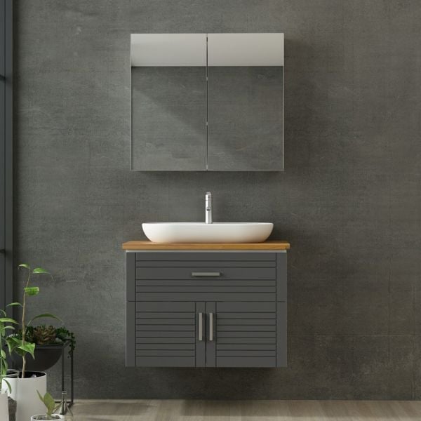 Minar Bathroom Cabinet 100Cm As2K1Ç+2K2A+Tzg White