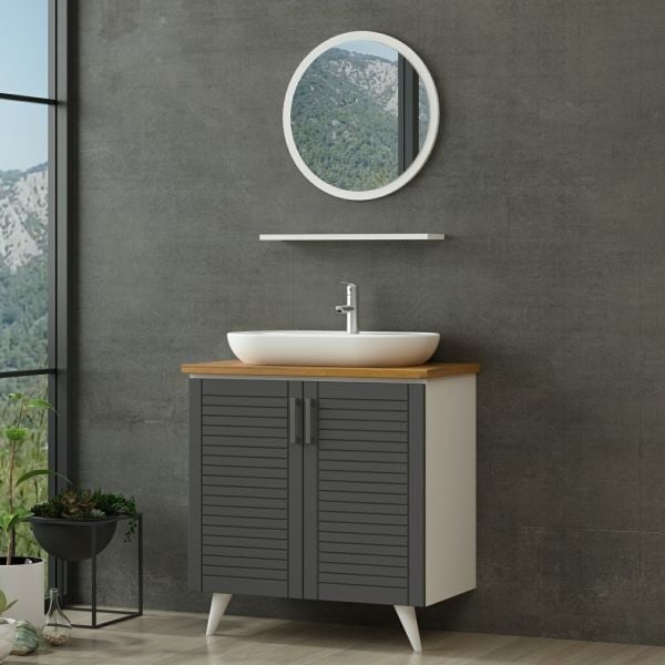 Minar Bathroom Cabinet 100Cm Ay2K+1Ya1R+Tzg White