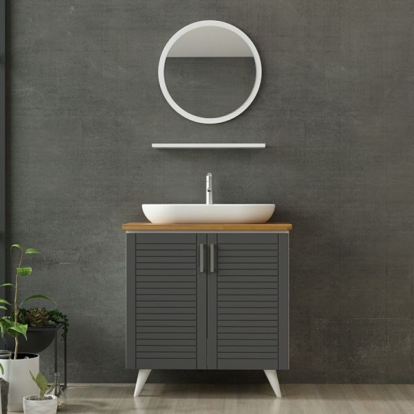 Minar Bathroom Cabinet 100Cm Ay2K+1Ya1R+Tzg White