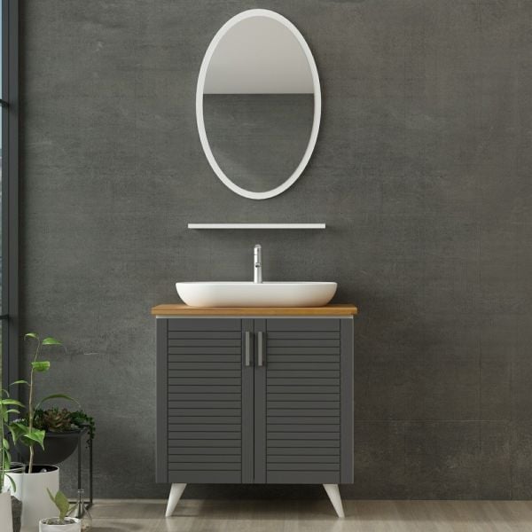 Minar Bathroom Cabinet 100Cm Ay2K+1Ea1R+Tzg White