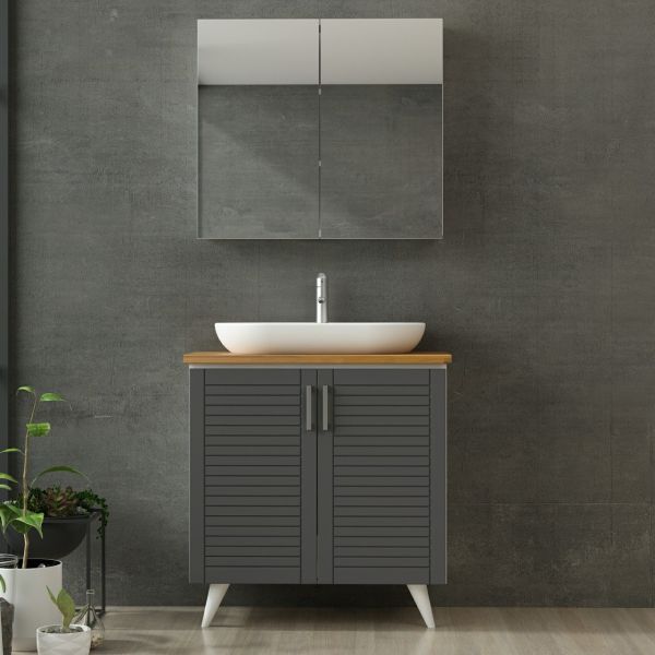 Minar Bathroom Cabinet 100Cm Ay2K+2K2A+Tzg White