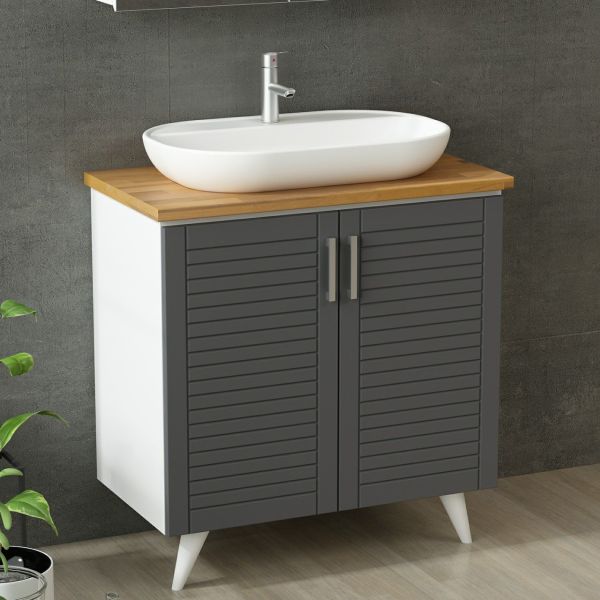 Minar Bathroom Cabinet 100Cm Ay2K+2K2A+Tzg White