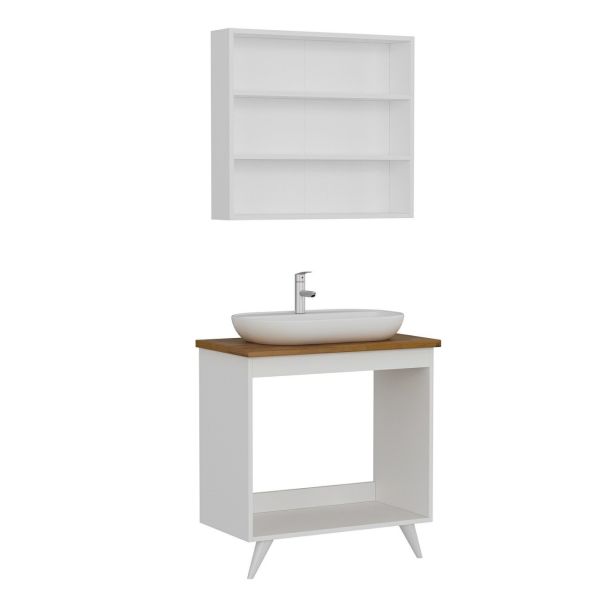 Minar Bathroom Cabinet 100Cm Ay2K+2K2A+Tzg White