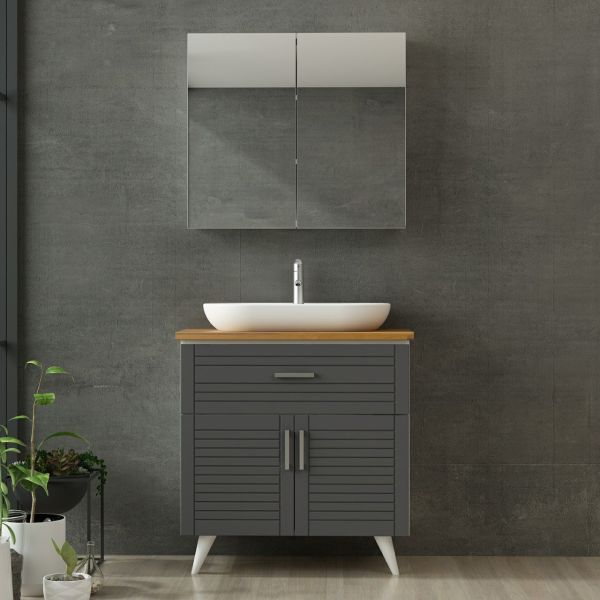 Minar Bathroom Cabinet 100Cm Ay2K1Ç+2K2A+Tzg White