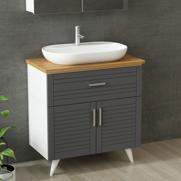 Minar Bathroom Cabinet 100Cm Ay2K1Ç+2K2A+Tzg White