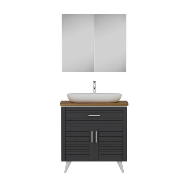 Minar Bathroom Cabinet 100Cm Ay2K1Ç+2K2A+Tzg White