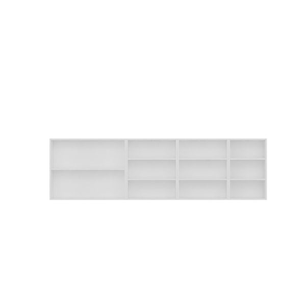 Minar 255 Cm White Kitchen Cabinet 255-B2-Upper Module