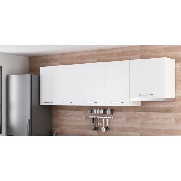 Minar 255 Cm-top Modular Kitchen Cabinet White 255-B5