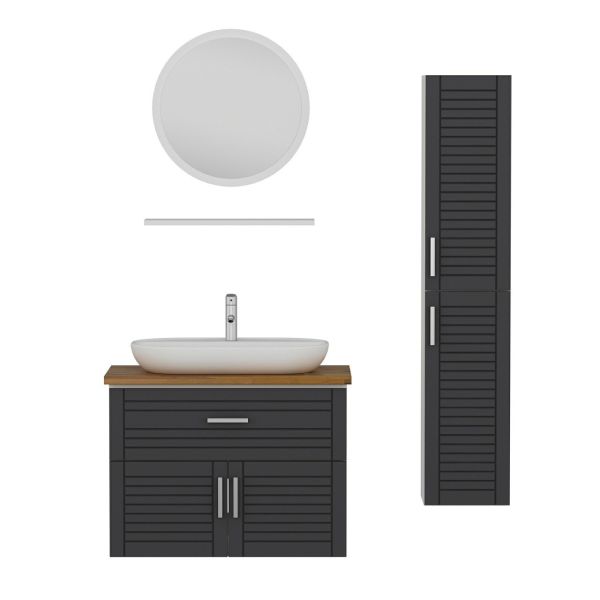 Minar Bathroom Cabinet 100Cm As2K1Ç+1Ya1R+Tzg+Length White