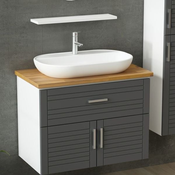 Minar Bathroom Cabinet 100Cm As2K1Ç+1Ea1R+Tzg+Length White